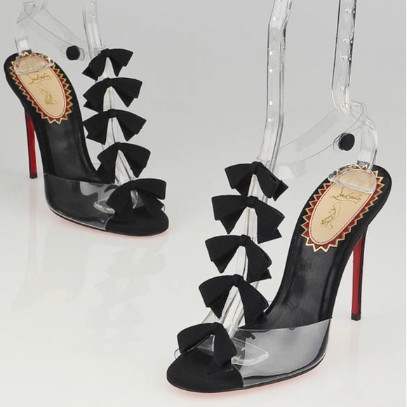 20th Anniversary Christian Louboutin Bow Bow 100mm PVC 40EU - Picture 1 of 12